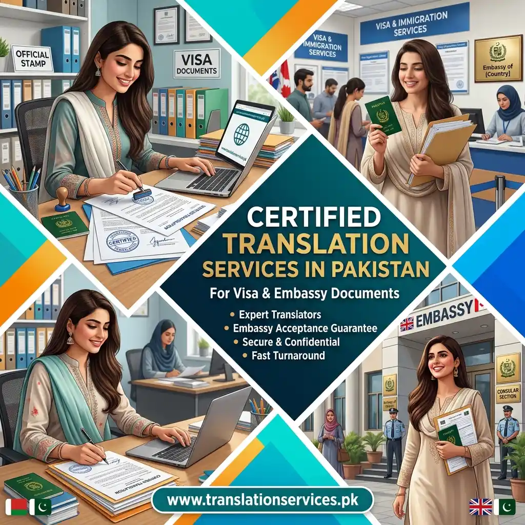 Certified translation services in Pakistan for visa and embassy documents checklist