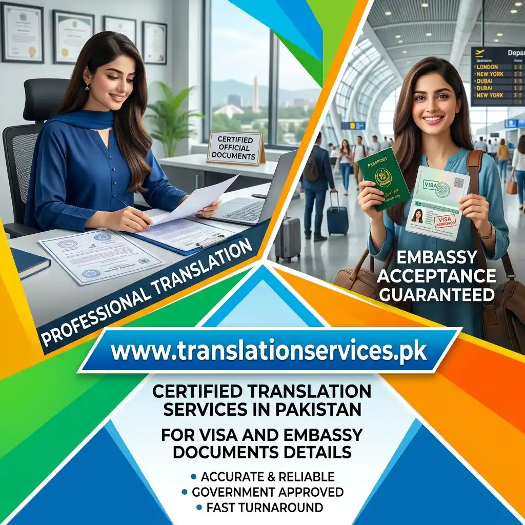 Certified translation services in Pakistan for visa and embassy documents details