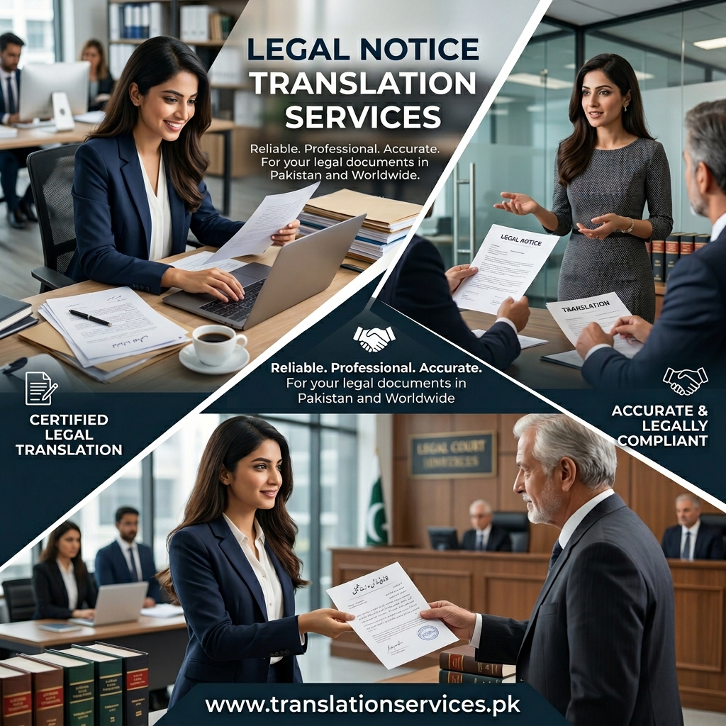 Legal Notice Translation Services in Pakistan