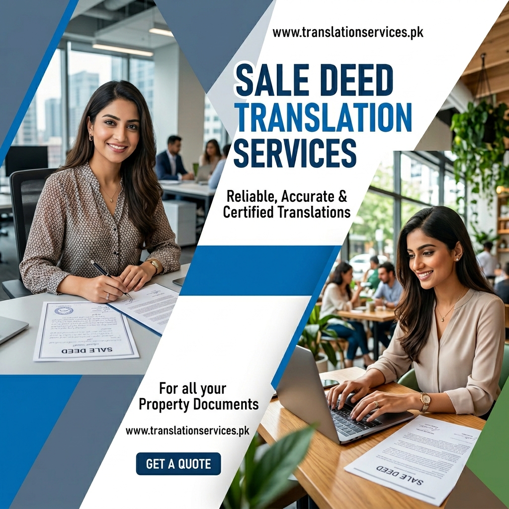 Sale Deed Translation Services in Pakistan