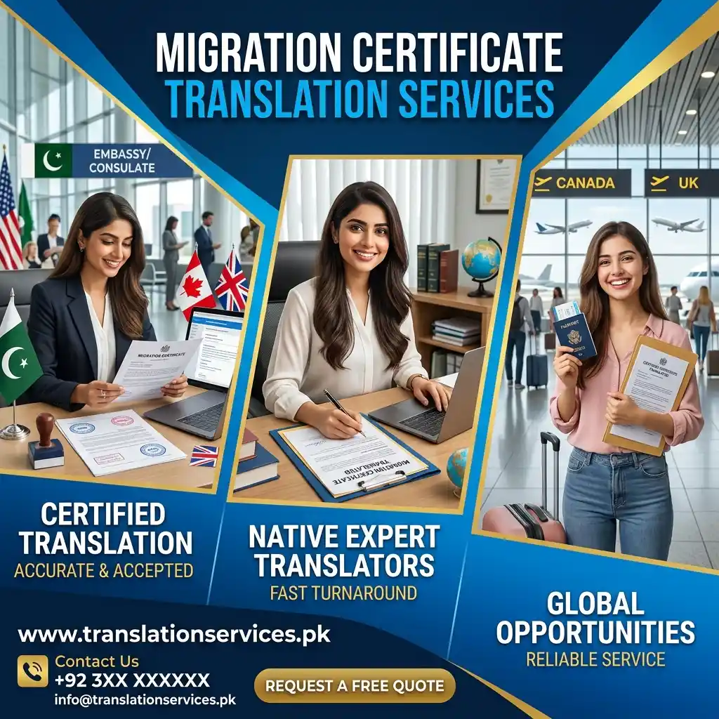 Migration Certificate Translation Services in Pakistan