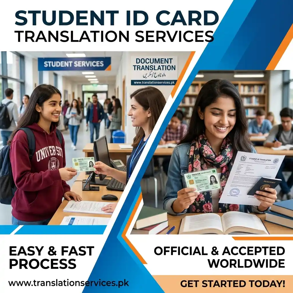 Student ID Card Translation Services in Pakistan