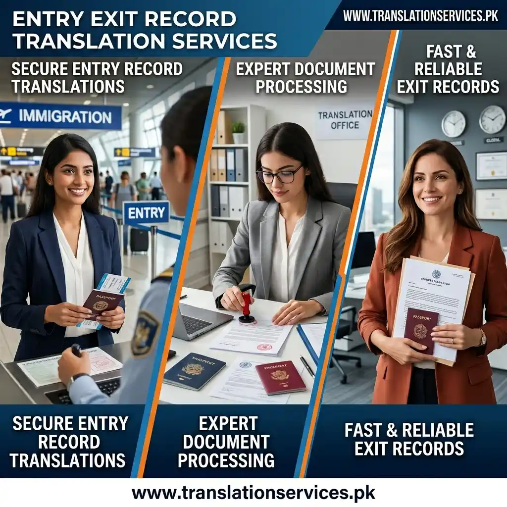 Entry Exit Record Translation Services in Pakistan