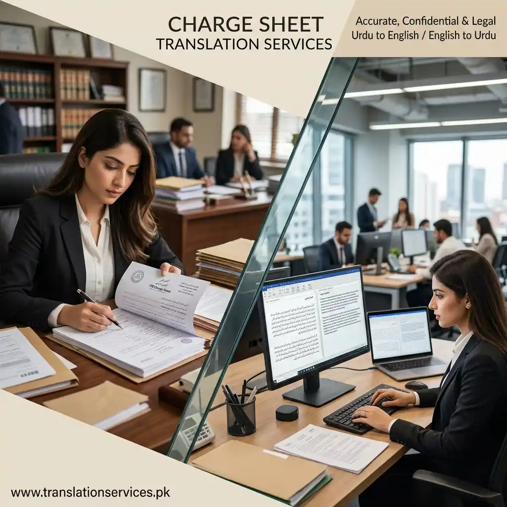 Charge Sheet Translation Services in Pakistan