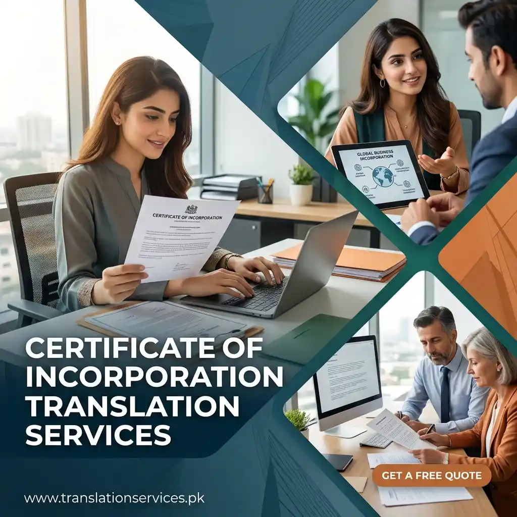 Certificate of Incorporation Translation Services in Pakistan