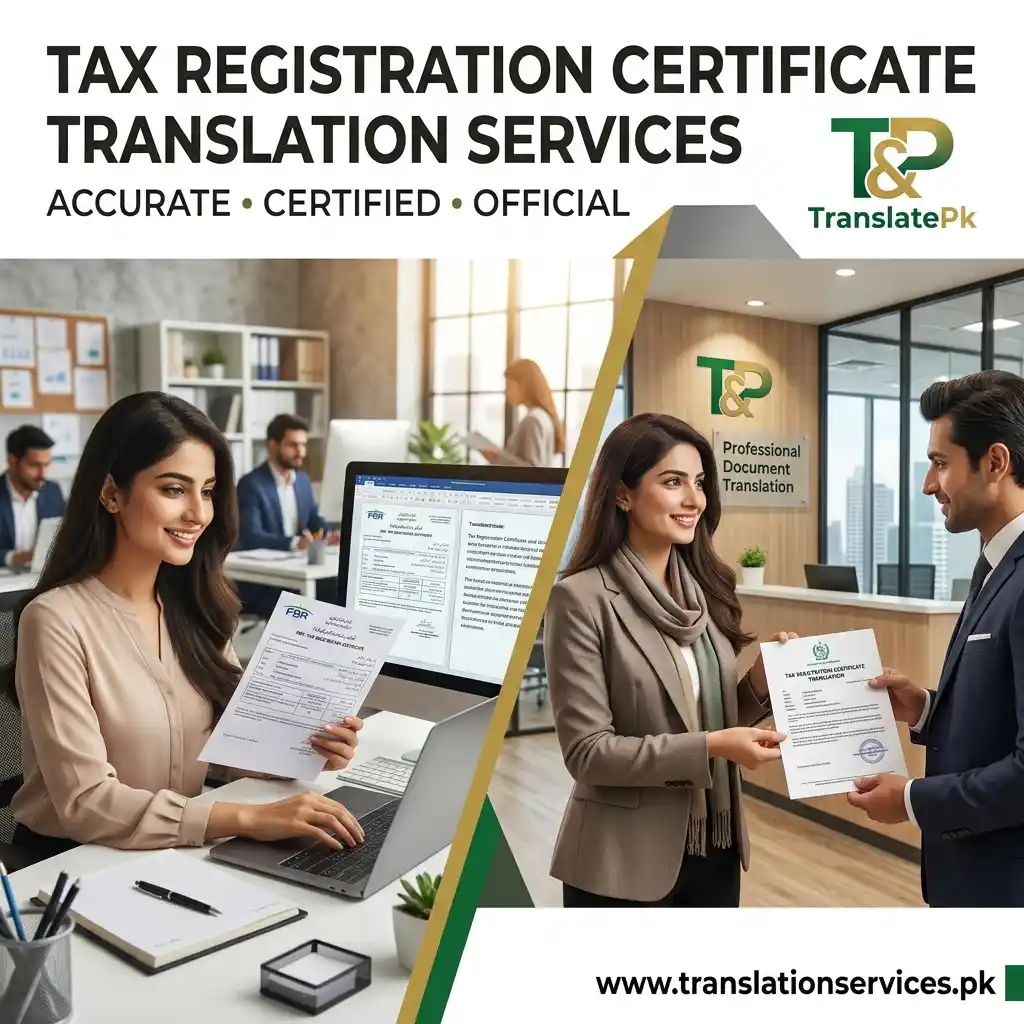 Tax Registration Certificate Translation Services in Pakistan