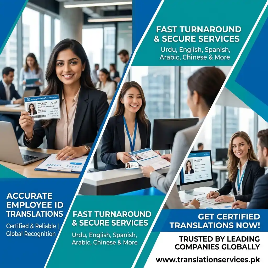 Employee ID Card Translation Services in Pakistan