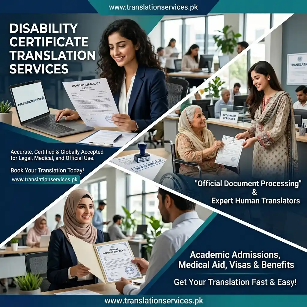 Disability Certificate Translation Services in Pakistan