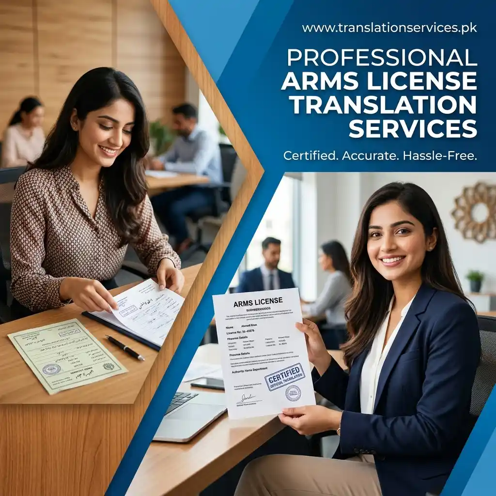 Arms License Translation Services in Pakistan
