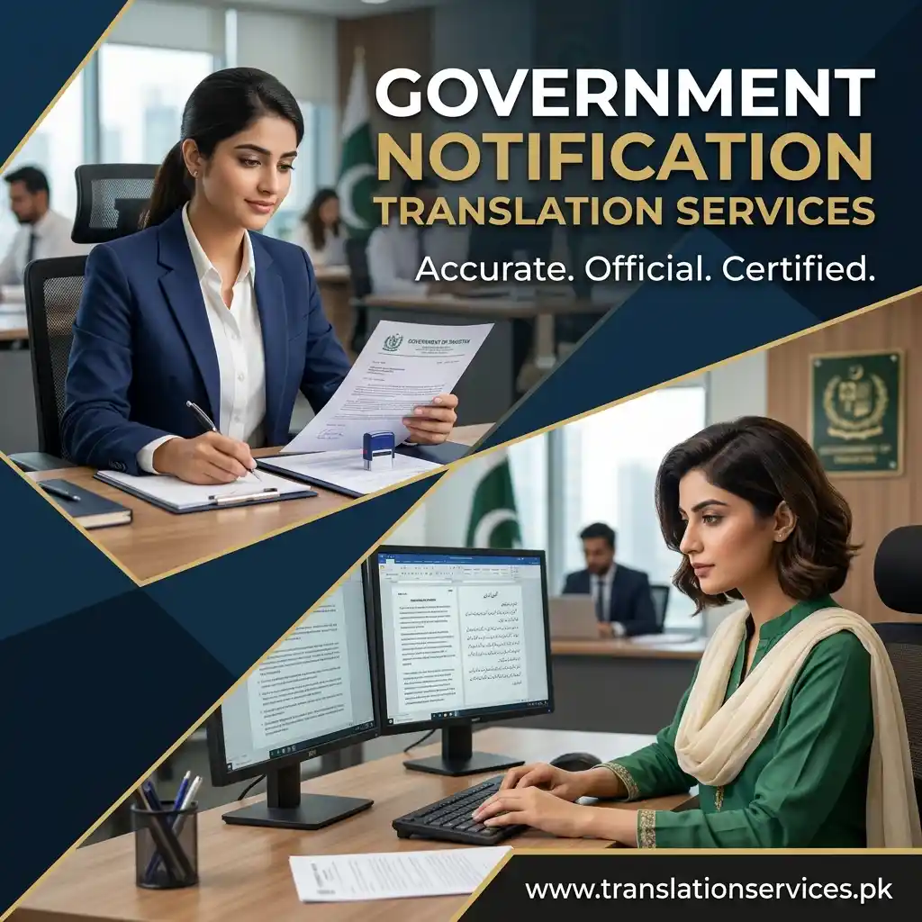 Government Notification Translation Services in Pakistan
