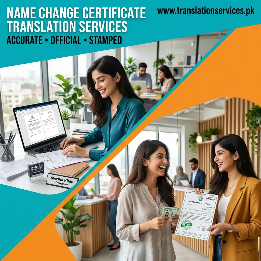 Name Change Certificate Translation Services in Pakistan