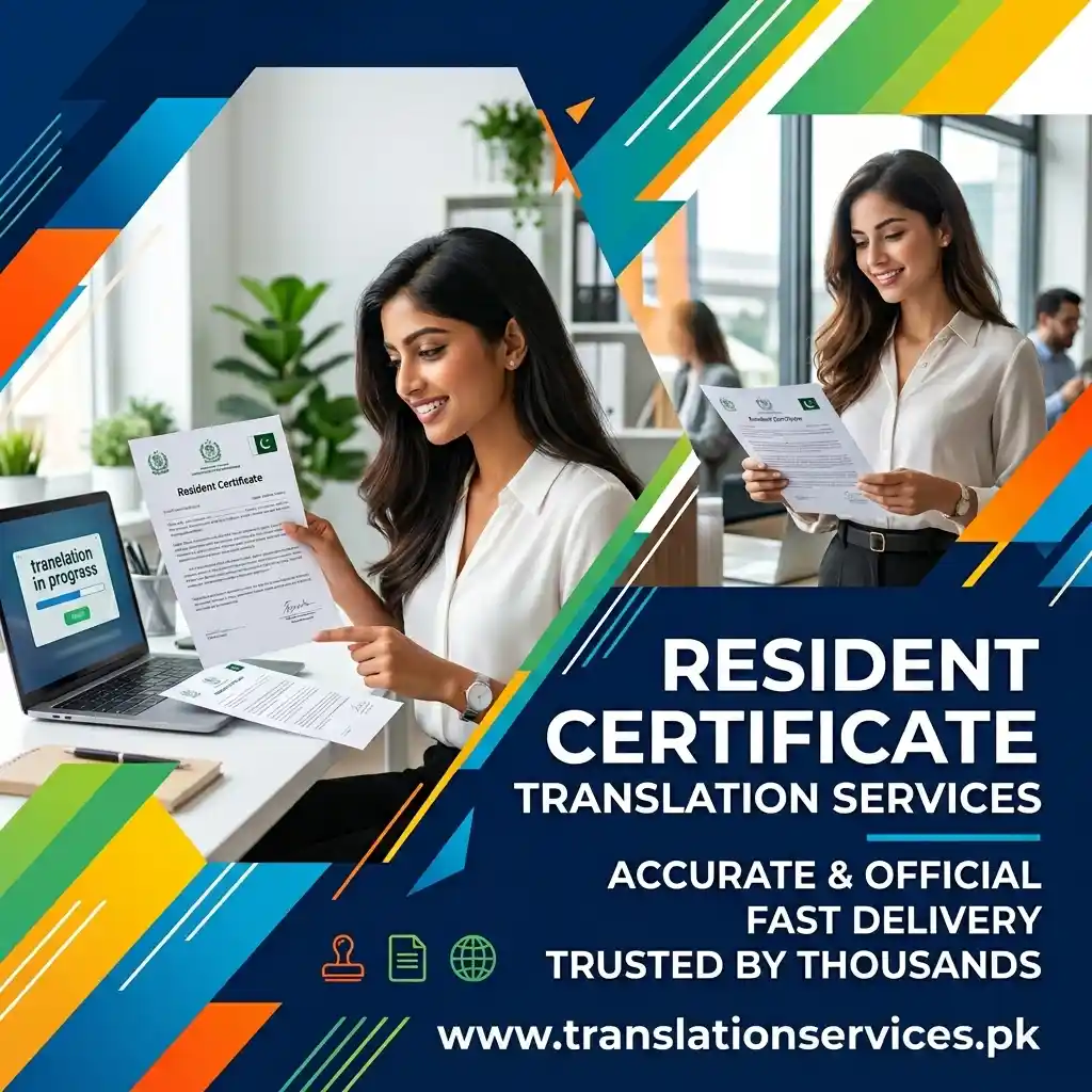 Resident Certificate Translation Services in Pakistan